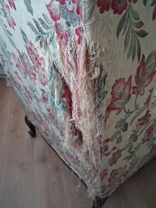 Preciosa orejera con cojín de plumas