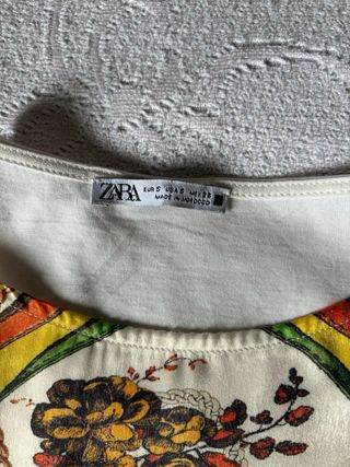 Top Zara Estampado Pañuelo Multicolor