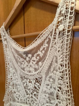 Camiseta Cortefiel encaje tirantas Talla S