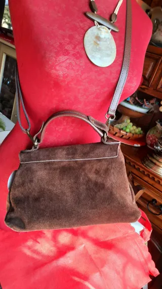 Borsa camoscio frange nuova