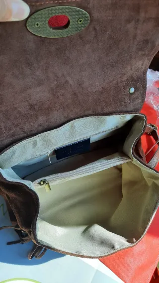 Borsa camoscio frange nuova
