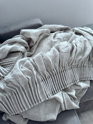 2 Cortinas Lino Gris