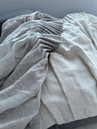 2 Cortinas Lino Gris