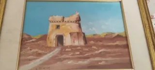 Quadro olio su tela torre