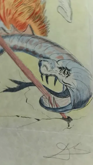 Salvador Dalí. Litografia original firmada a mano