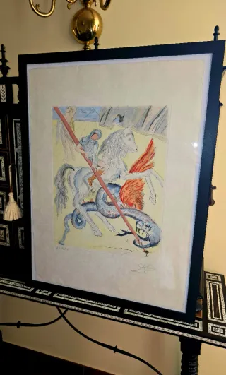 Salvador Dalí. Litografia original firmada a mano