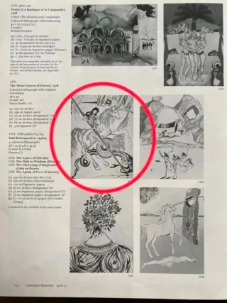 Salvador Dalí. Litografia original firmada a mano