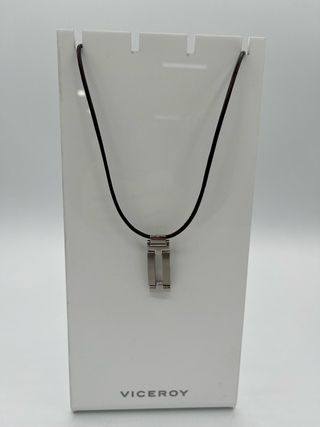 Collar Viceroy acero y Cordón Negro
