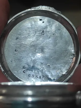 Reloj de bolsillo plata antiguo 46mm