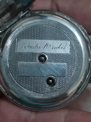 Reloj de bolsillo plata antiguo 46mm