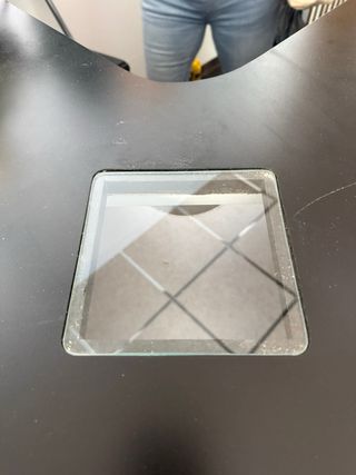 Mostrador de madera curvo