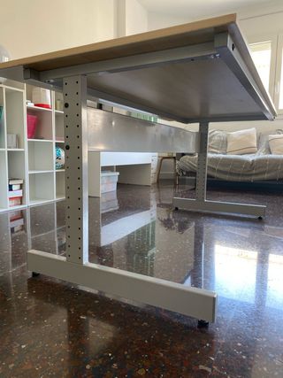 Mesa de trabajo y estudio madera y metal