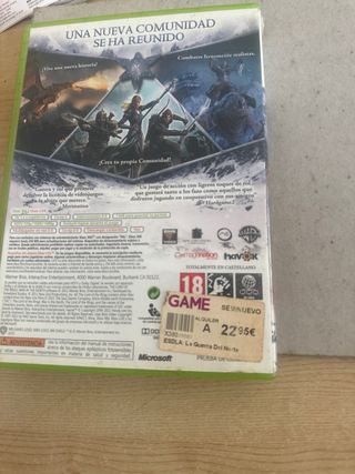 Señor de los Anillos: La Guerra del Norte Xbox 360