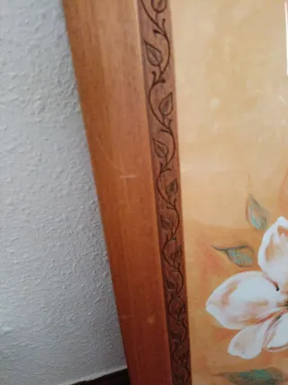 Cuadro de flores pintadas a mano