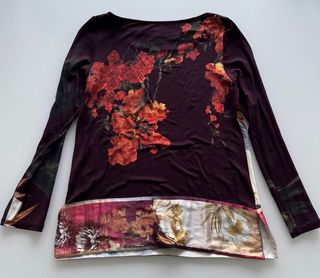 Maglia a maniche lunghe con stampa floreale