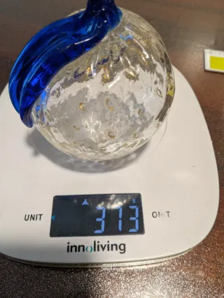 Frutto Murano anni '80 blu trasparente