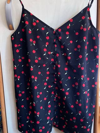 Canottiera donna con ciliegie taglia S