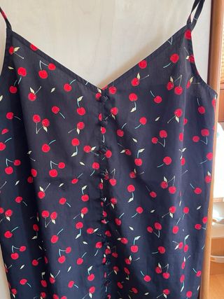 Canottiera donna con ciliegie taglia S