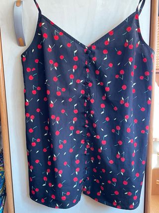 Canottiera donna con ciliegie taglia S