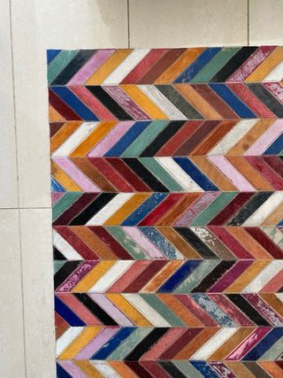 Alfombra Zara Home Patchwork Piel bovina 100%