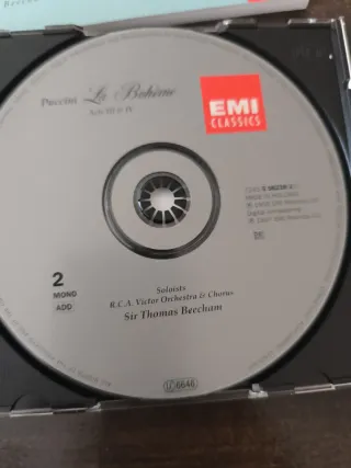 Puccini La Bohème EMI Classics CD