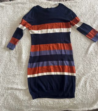 Abito a righe multicolore in maglia