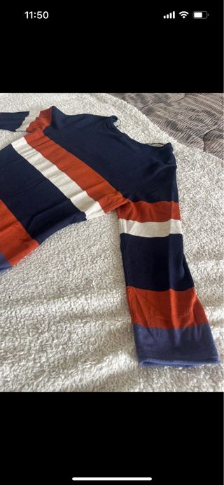 Abito a righe multicolore in maglia