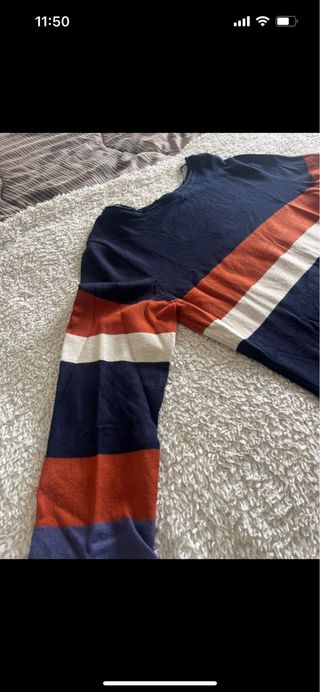 Abito a righe multicolore in maglia