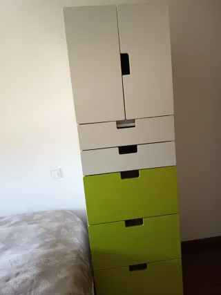 Armario Ikea Stuva blanco y verde