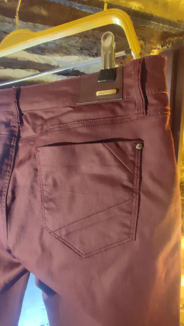 Pantalón Morgan Granate con Cremalleras