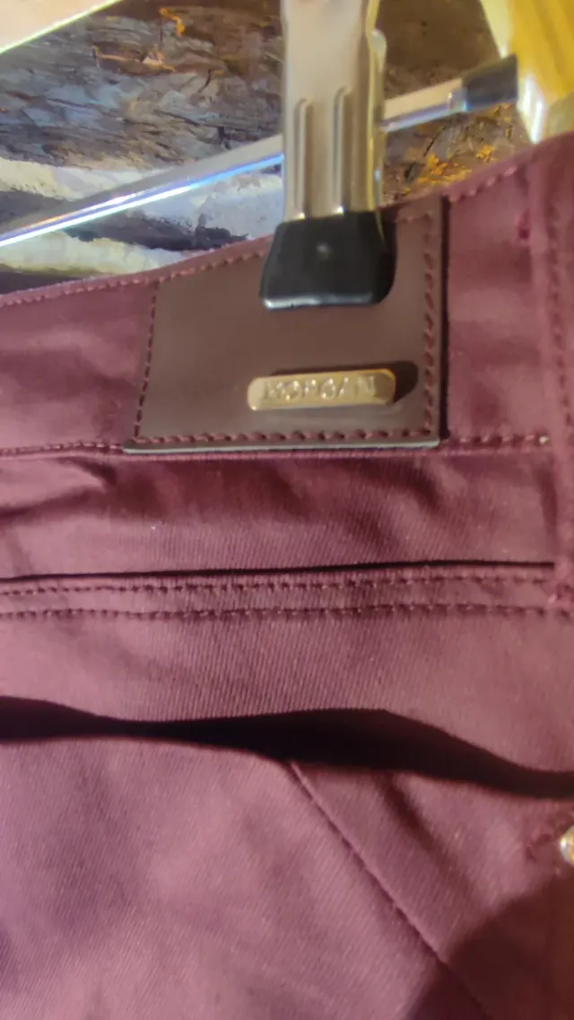 Pantalón Morgan Granate con Cremalleras