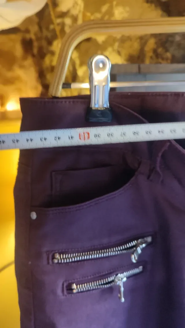 Pantalón Morgan Granate con Cremalleras