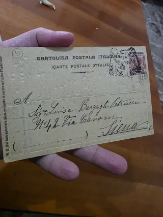 Cartolina Laura e Petrarca viaggiata 1904