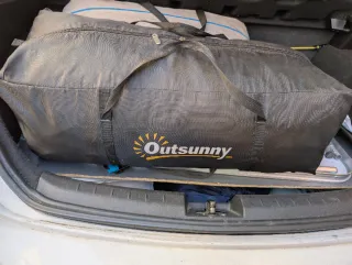 Tienda de campaña verde