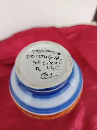 Vasetto ceramica vintage decorato