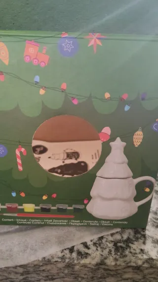 Set 4 pezzi Natale da dipingere