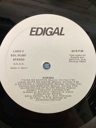 Xorima LP SELLO EDIGAL
