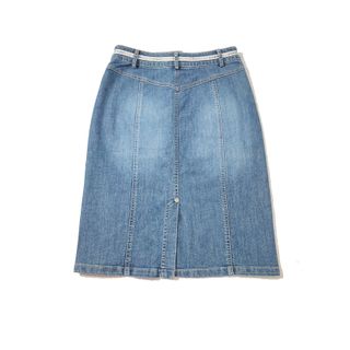 Burberry/ Falda lápiz midi denim azul 40 IT-36 F