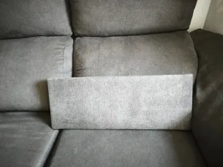 Sofá Chaiselonge Gris Tela