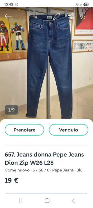 Lotto 4 jeans come da foto