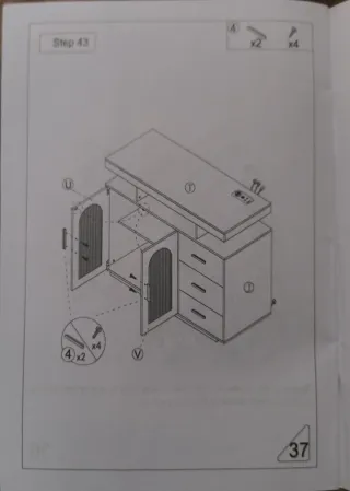 Aparador Cocina con Sensor Luz Led Negro