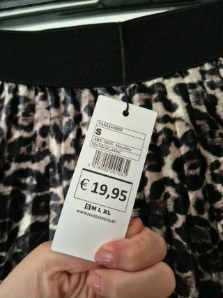 Gonna leopardata in velluto