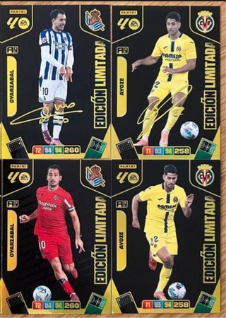 4 Cartas Edición Limitada Adrenalyn 25/26