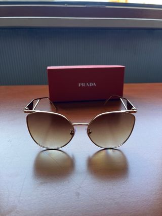 Occhiali da sole Prada donna cat-eye oro marroni