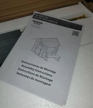 Casita infantil de madera 116x138x132 cm (1,2 m²)