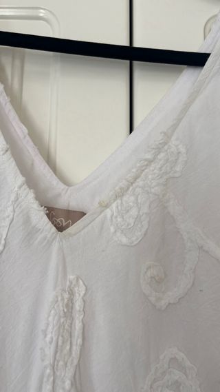 Vestido blanco largo bordado verano