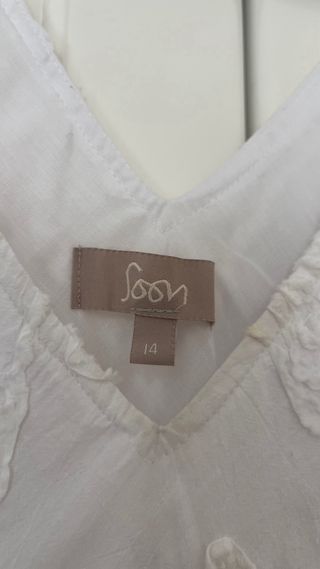 Vestido blanco largo bordado verano