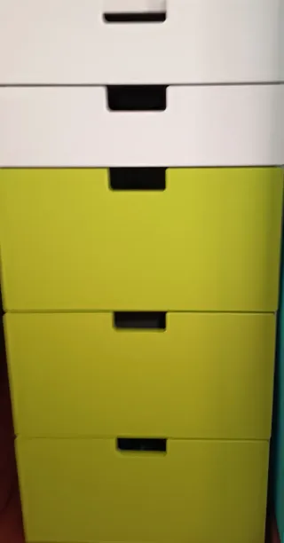 Cajonera Stuva Ikea Blanca y Verde