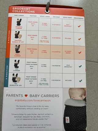 Mochila Ergobaby Adapt 3 Posiciones