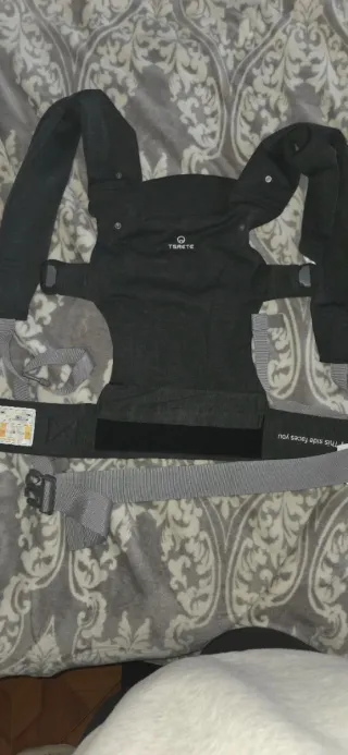 Mochila portabebés gris